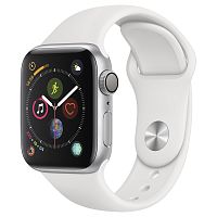 продажа Apple Watch Series 4 40mm Case Silver Aluminium Sport Band White