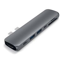 продажа Хаб Satechi Aluminum Pro Hub для Macbook Pro USB-C HDMI Серый космос.