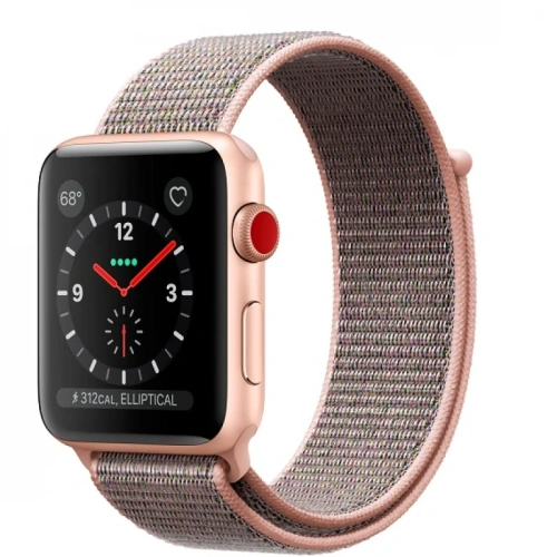 сертифицированный Apple Watch Series 3 42mm Case Rose Gold Aluminium Sport Loop Pink Sand (GPS+Cellular)