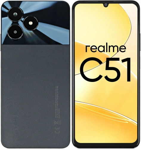 сертифицированный Realme C51 4/128GB Черный