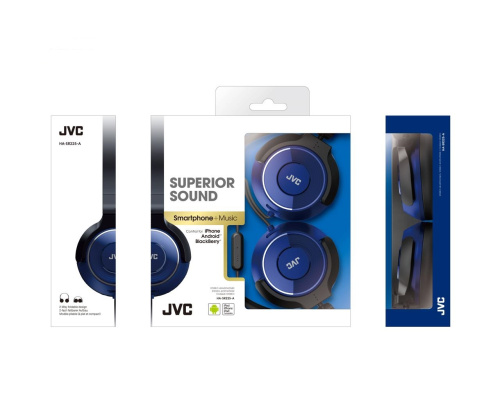 сертифицированный Гарнитура JVC накладная Superior Sound (HA-SR225-A-E) Синяя фото 2