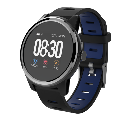 сертифицированный Умные часы Geozon Vita Plus черный/синий