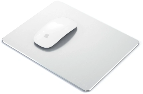 сертифицированный Коврик Satechi Aluminum Mouse Pad для компьютерной мыши 24x19x0,5 серебряный фото 2