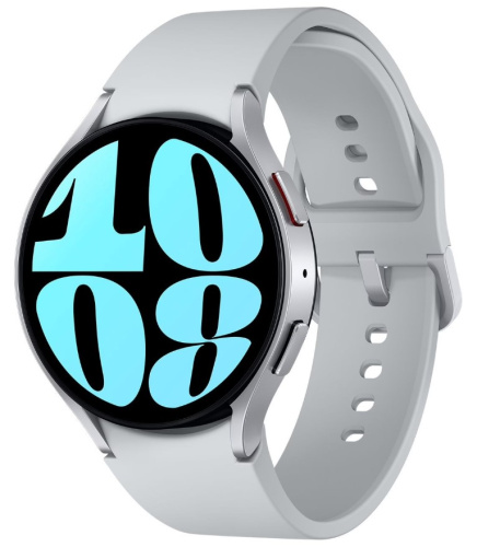 сертифицированный Часы Samsung Galaxy Watch 6 44мм 1.5" AMOLED корп.сереб. рем.серый