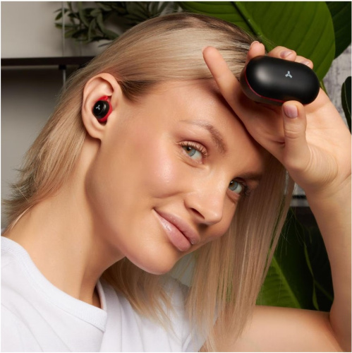 сертифицированный Наушники Accesstyle Fiesta TWS беспроводные красные фото 5