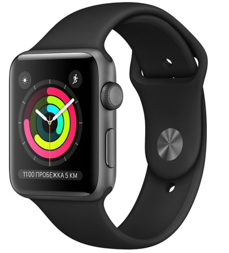 сертифицированный Apple Watch Series 3 42mm Case Space Grey Aluminium Sport Loop Dark Olive (GPS+Cellular)