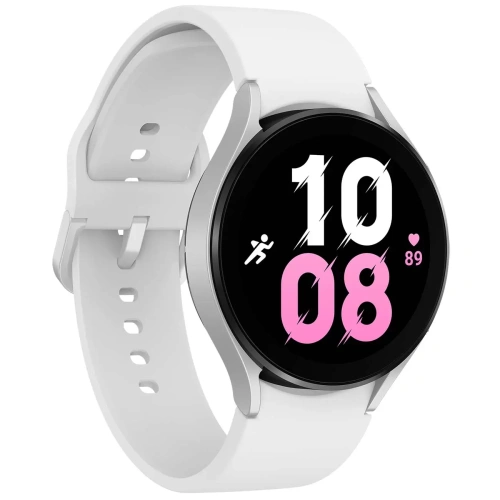 сертифицированный Часы Samsung Galaxy Watch 5 44мм 1.4" AMOLED корп.сереб. рем.белый фото 3
