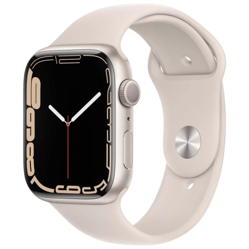 сертифицированный Apple Watch Series 7 GPS 45mm  Aluminum Case with Sport Band Starlight