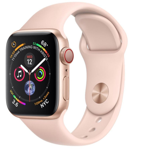 сертифицированный Apple Watch Series 4 40mm Case Gold Aluminium Sport Band Pink Sand (GPS+Cellular)