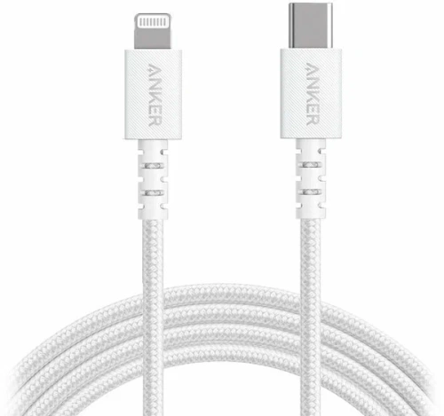 сертифицированный Дата-кабель Anker A8617 PowerLine Select USB-C to MFI 0,9m White