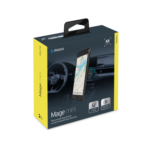 сертифицированный Автомобильный держатель Mage Mini для смартфонов магнитный, зеленый, Deppa фото 2