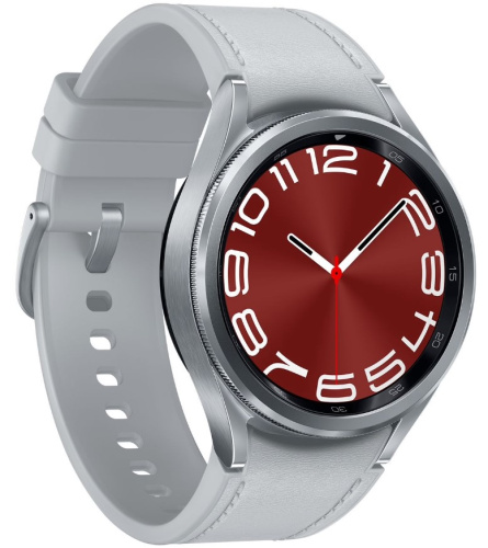 сертифицированный Часы Samsung Galaxy Watch 6 Classic 43мм 1.3" AMOLED корп.сереб. рем.серебристый фото 3