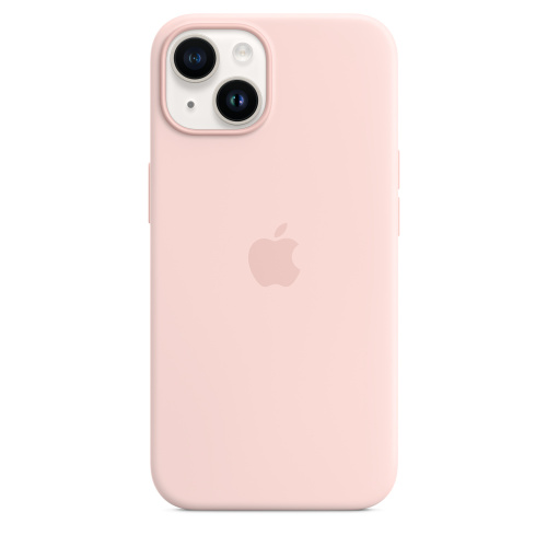 сертифицированный Чехол для Apple iPhone 14 Silicone Case with MagSafe Chalk Pink