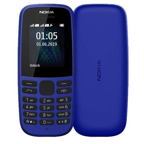 сертифицированный Nokia 105 SS 2019 (TA-1203) без з/у Синий