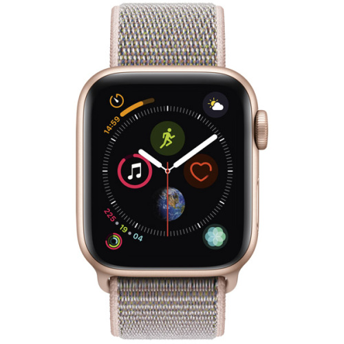 сертифицированный Apple Watch Series 4 44mm Case Gold Aluminium Sport Loop Pink Sand фото 3