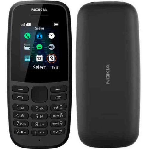 сертифицированный Nokia 105 SS 2019 (TA-1203) Черный