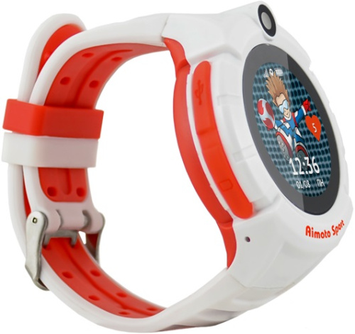 сертифицированный Детские часы Кнопка Жизни Aimoto Sport Белые/Красные фото 2