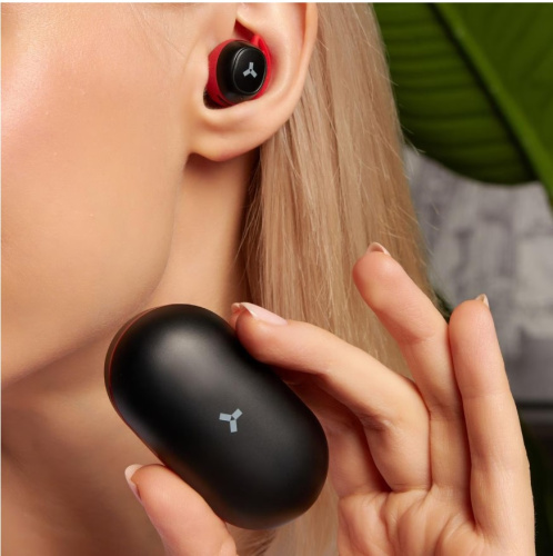 сертифицированный Наушники Accesstyle Fiesta TWS беспроводные красные фото 4