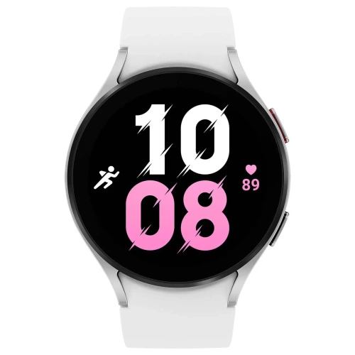 сертифицированный Часы Samsung Galaxy Watch 5 44мм 1.4" AMOLED корп.сереб. рем.белый фото 2