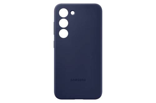 сертифицированный Накладка Samsung S23 Silicone Case темно-синяя