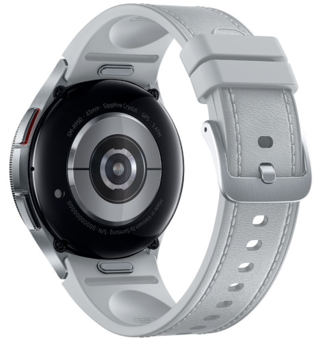сертифицированный Часы Samsung Galaxy Watch 6 Classic 43мм 1.3" AMOLED корп.сереб. рем.серебристый фото 4