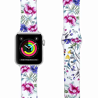продажа Ремешок для Apple Watch Band 38/40mm Lyambda Alya силиконовый цветы (40-4)