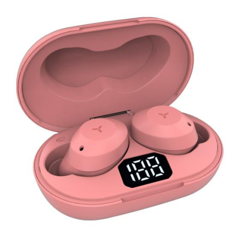 сертифицированный Наушники Accesstyle Fox TWS беспроводные розовые